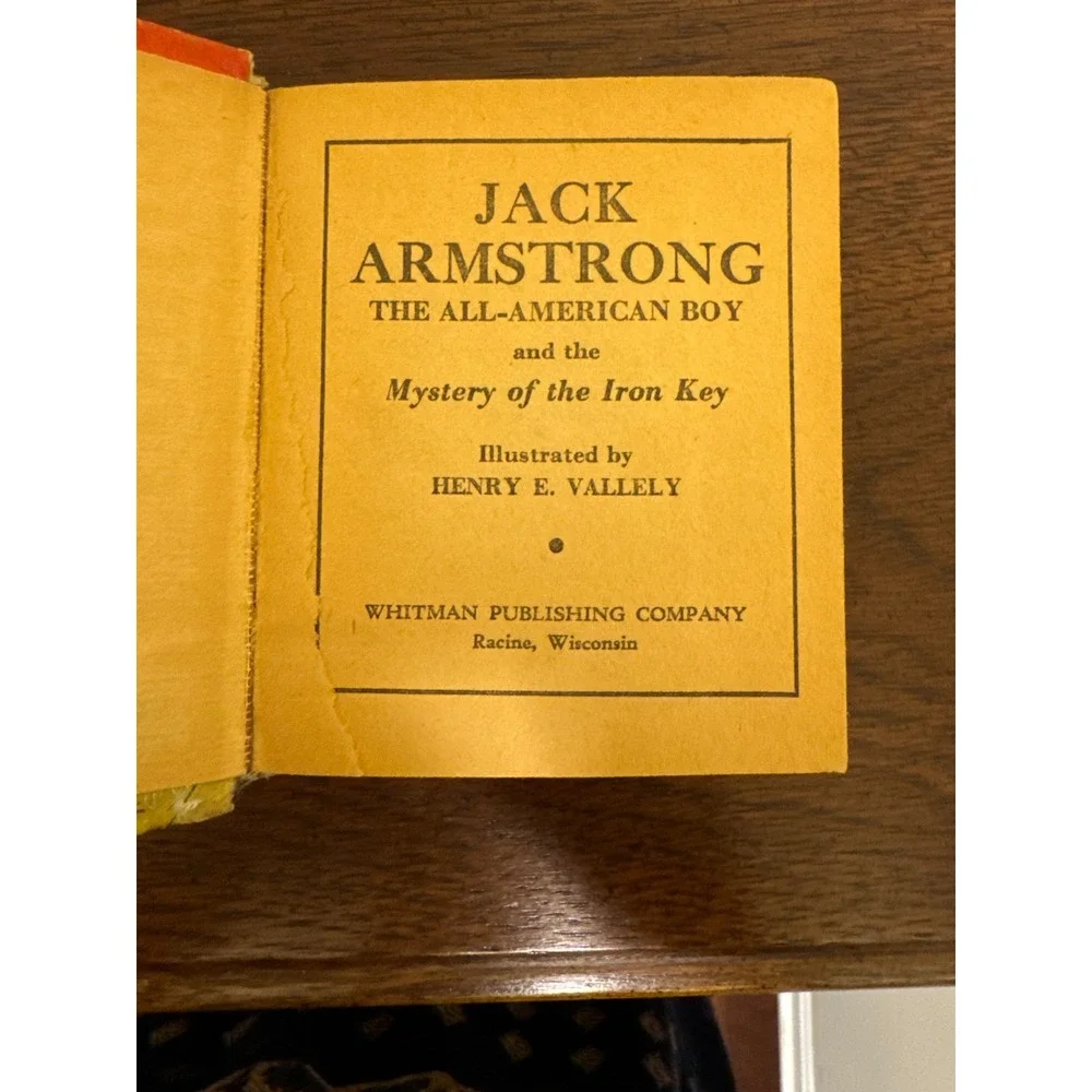 Vintage 1939 Better Little Book Jack Armstrong Mystery of the Iron Key #1422